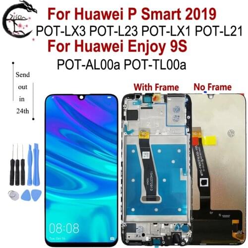 6.21" LCD With Frame For Huawei P Smart 2019 Display POT-LX3 POT-L23 / L21 POT-LX1 Screen Touch Digitizer Assembly Enjoy 9s LCD