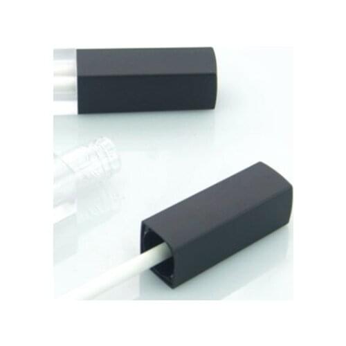 10/30/50pcs Frosted 4ml Empty Lip Gloss Tube,Elegant Plastic Liquid Lipstick Container,Black DIY Square Lipgloss Bottle