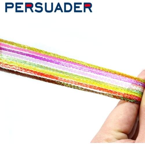 10optional colors 2yards pearlescent braided lace flat braid mylar for fly bait 3mm wide scud shrimp back fly fishing material
