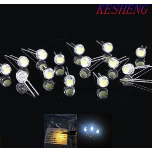 200PCS/lot LED 5MM F5 warm white / white 0.25W Super Big Chip Bright Strawhat Light Emitting Diode Chandelier Crystal Lamp DIP