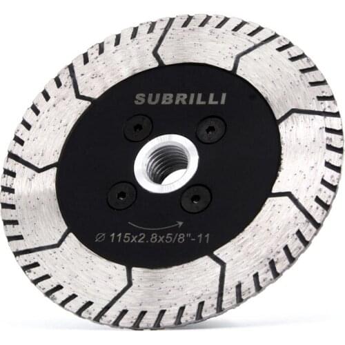 4.5" Diamond Saw Blade Granite Marble Stone Grinding Cutting Disc with M14 5/8-11 Thread Turbo Dual Side Grinding Wheels 115mm