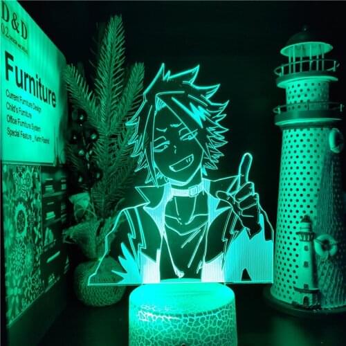 Anime 3D Lamp MY HERO ACADEMIA DENKI KAMINARI Figure LED Night Light Boku no Hero Academia Lighting Kids Bedroom Decor Lampara