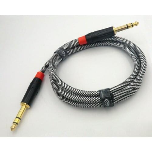 Audio Cable 6.5 Male to 6.5Male Stereo Speaker Cable for Guitar Amplifier Mixer