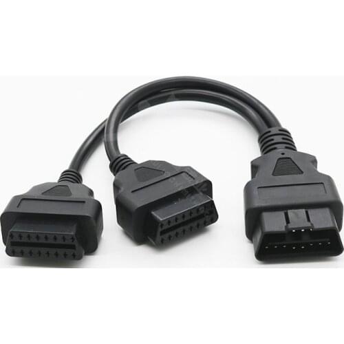 Automobile Car OBD Extention Cable convert to 2 OBD 16Pin One into Two 30CM