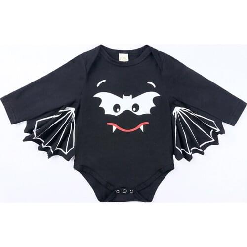 Childrens Outfits Clothes Set Toddler Newborn Baby Boys Girls Halloween Cosplay Costume Bat Romper Hat Outfits Set