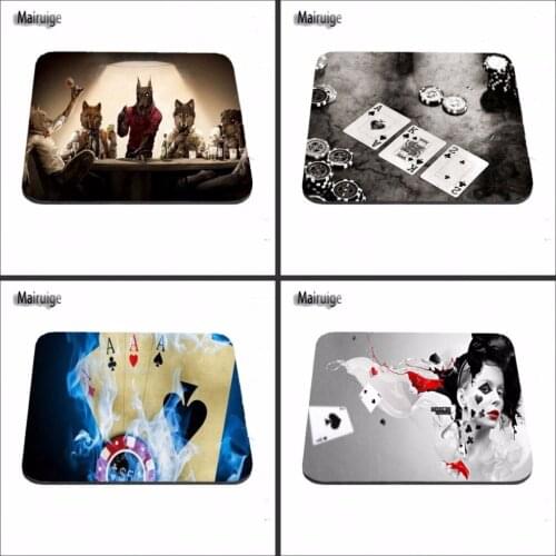 Fun Poker Print Computer Gaming Mouse Pad Gamer Play Mats Customization Supported Decorate You Desk 18*22/25*20/29*25*2cm