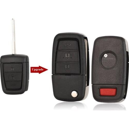 Jingyuqin Modified Car Key Fob Case Shell For Chevrolet Caprice For Holden Commodore VE With 3 + Panic Key 4 Buttons