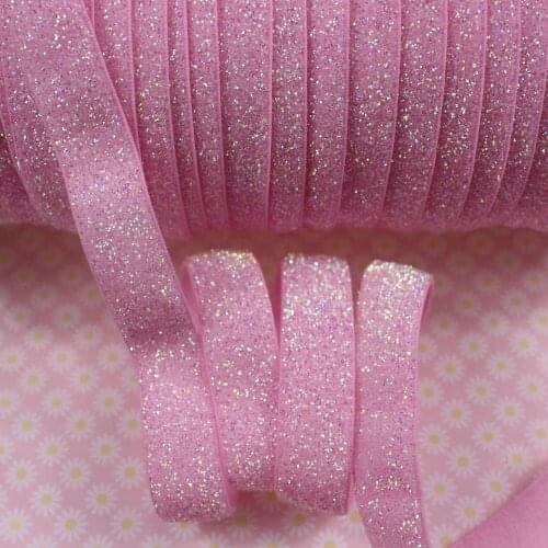 5/8" frosted glitter elastic M-10T(1) for accessaries, 150yards/roll