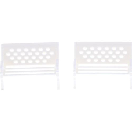 2pcs Mini Resin Stool Chair Bench Withe Dolls House Miniature Garden Furniture Toys Accessories For Home Decor Gift Craft