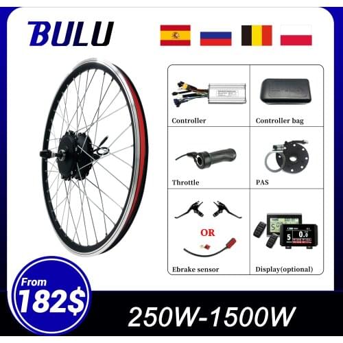 EBike Conversion Kit 48V 1500W 1000W 36V 250W Front Wheel Hub Motor Electric Bicycle Bike Conversion Kit for Bicycle