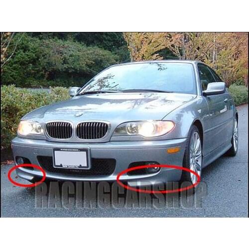 UNPAINTED FRONT LIP SPOILER SPLITTERS 1PAIR FIT FOR BMW E46 M-TECH 2D 4D 1998-2005 B013F