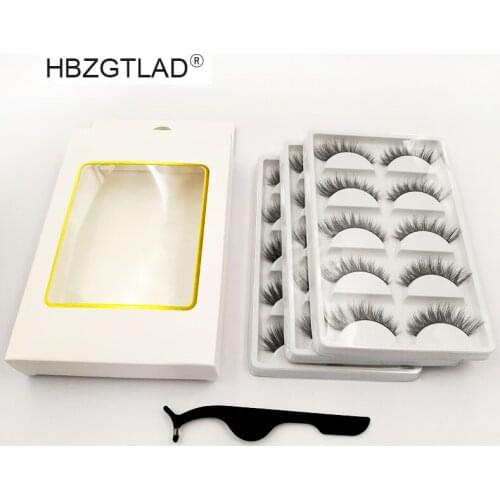 NEW 15 Pairs 3D Mink Hair Soft Single and Mixed Style False Eyelashes With 1 Tweezer Wispy Thick Lashes Extension Makeup Tools