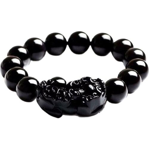 2017 new fashion Obsidian bracelet, natural agate bracelet lucky dance, men and women boutique Bracelet