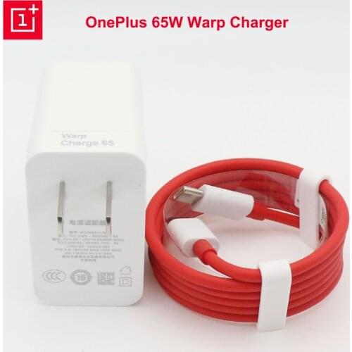 Original Oneplus Warp Charge 65W US EU Power Adapter Quick Charger 6A Type C To Type C Cable One Plus 9 Pro 9R 8T 8 Nord N100
