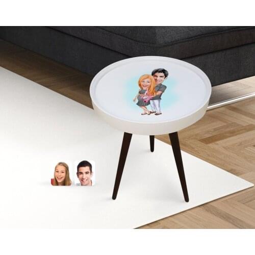 Personalized Baby Surprise Caricature Of Wood Zigon Coffee table