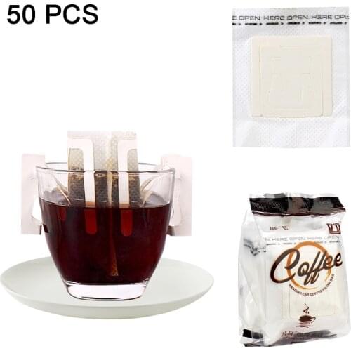 Hanging Ear Style Coffee Cup Disposable Coffee Filter Bags Paper Filter Bag Portable For Espresso Coffee 50Pcs/Pack