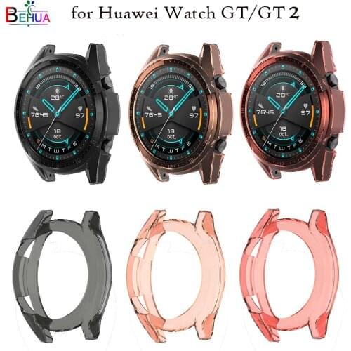 Clear Protective TPU Case Cover for Huawei Watch GT/GT 2 42MM /46mm Smartwatch Sport Watch Case Slim Replacement Full Protector