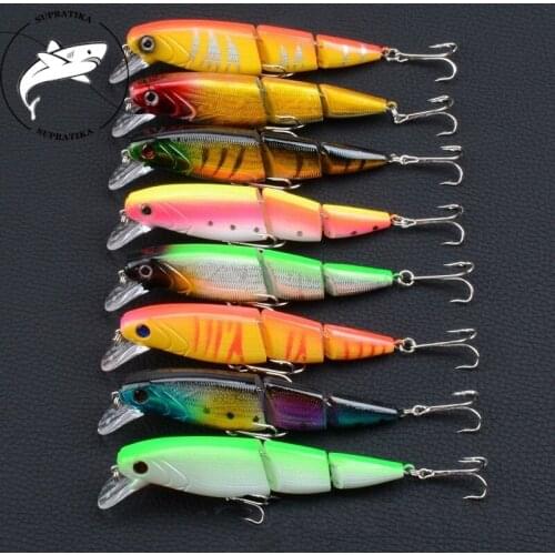 8Pcs/Lot 10.5cm/14g Fishing Lure Multi Jointed Hard Bait Lifelike Joint Bait Wobblers 6 Segments Swimbait Fishing Lure Crankbait