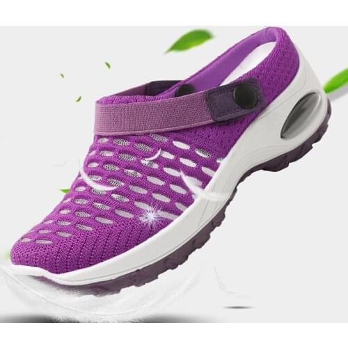 2021 New Women Shoes Casual Increase Cushion Sandals Non-slip Platform Sandal For Women Breathable Mesh Outdoor Walking Slippers