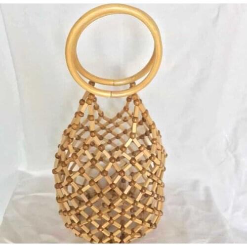 Handbag Pure Hand-woven Bamboo Bag Exquisite Work Bamboo Crafts Rattan Bag Crossbody Bags for Women