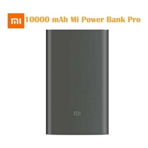 Original Xiaomi Power Bank 10000 mAh Pro Type-C External Battery Portable Charging 10000 mAh Mi Powerbank Fast Charge For Phone