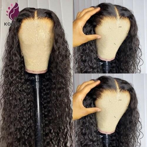 Water Wave Lace Front Wig 13x4 Lace Frontal Human Hair Wigs Brazilian Deep Wave Curly 4x4 Lace Closure Wigs Wet And Wavy