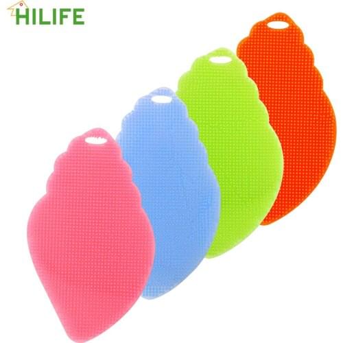 Magic Bowl Dish Cleaning Silicone Cleaning Brush Vegetable Fruit Cleaning Brush Sponges Scouring Pads Pot Pan Cleaner Brush