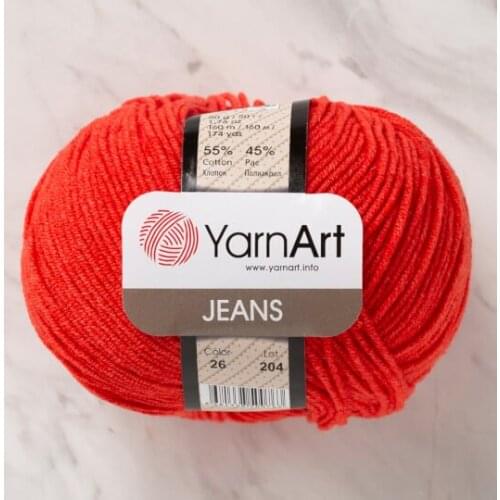 Yarnart Jeans 26 Yarn %55 Cotton - %45 Poly Acr 50g-160m Cardigan Sweater Shawl Blouse Home Textile Amigurumi Crochet Knitting