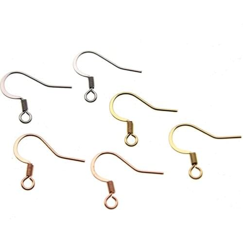 50Pcs 15x19mm Stainless Steel Earring Hook Clasps for Jewelry Findings Accessories DIY Earwire Jewelry Making Accessories