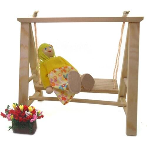 1/12 Dollhouse Mini Gardening Exquisite Swing Model Toy Life Scene Decor Gift