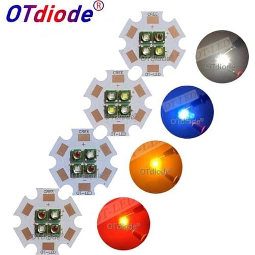 10W CREE XPE Red Green Blue Yellow Mixed Custom Color 3V6V12V Array with 20mm Copper PCB For Plant Grow DIY