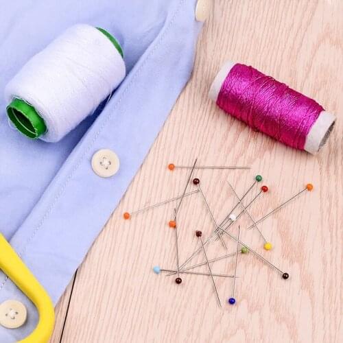 100Pcs DIY Sewing Tools Sewing Pins 38mm Dressmaking Jewelry Decor Pearl Ball Head Push Pins Straight Quilting Pins