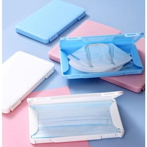 100pcs Portable Face Cover Storage Box Moisture-Proof Cover Holder Storage Box Stationery Case Dustproof For Office SN3434