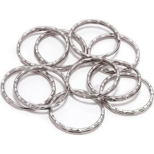 30pcs 25mm Rhodium Keyring Keychain Split Key Rings Connector Llaveros Hombre Chaveir For DIY Jewelry Making Supplies Wholesale