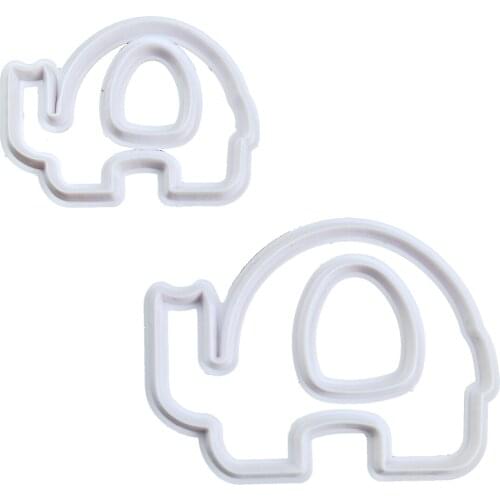 3D Birthday DIY Chocolate Geometry Elephant Animal Mold Ornament Candy Desserts Cake Decoration Baking Bread Embossing Tools