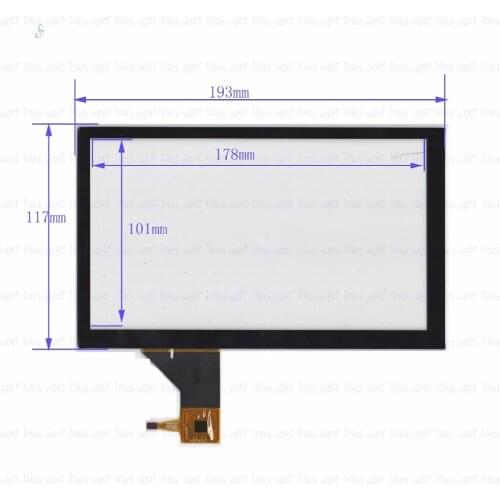 ZhiYuSun 170922 193mm*117mm 8inch Capacitive touch screen panel for Car DVD, 193*117 GPS Navigator screen glass