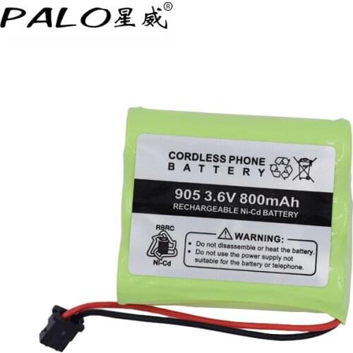 PALO Cordless Phone Replacement Battery BT-905 800mAh 3.6V Ni-cd Battery For KX-A36 P-P501 AE-255 B300 ATT-3AAB BT-800 P-P5