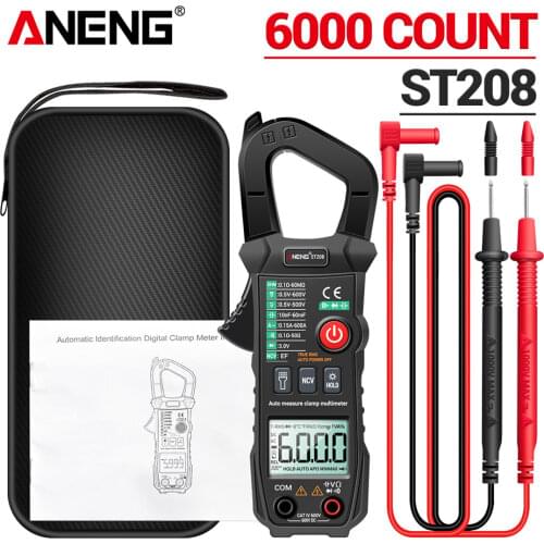ANENG ST208 Digital Ture RMS 6000 Count AC/DC Current Clamp Automatic Voltimetro Multimeter Clamp Tester Meter Electrician Tool