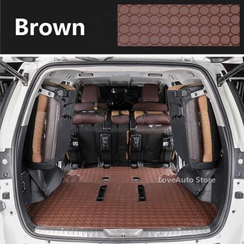 Car Leather Trunk Mat Boot Liner Tray Rear Trunk Cargo Protective Pad For Toyota Fortuner 2016 2017 2018 2019 2020 Accessories