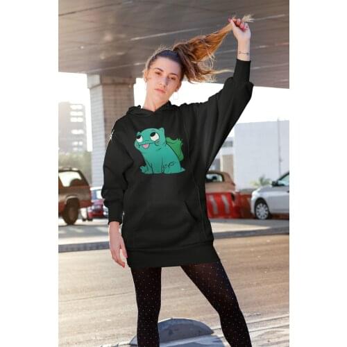 Angemiel Wear Balbazar Pokemon Black Dress Sweatshirt Tunik