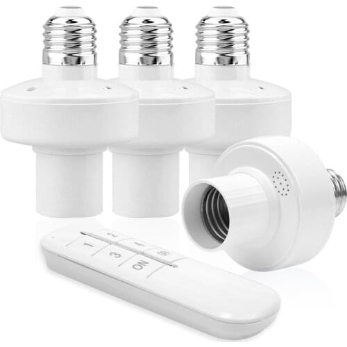 20M base ON/Off Switch Remote Control Light Lamp Holder High Quality 1/2/3/4 E27 Wireless Socket Range Smart Device For LED Bulb