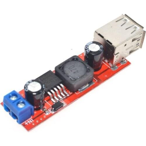 Dual USB 9V/12V/24V/36V To 5V 3A DC-DC Step Down Power Supply Converter Power Module