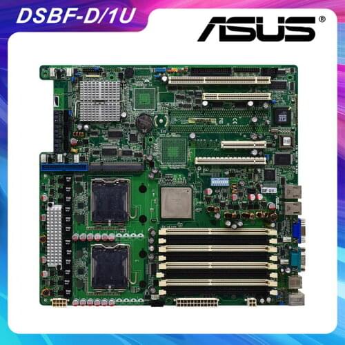 DSBF-D/1U For Asus Desktop Motherboard intel 5000P DDR2 Socket 771 PCI-E 16X SATA2 PC Motherboard Xeon Dual-Core CPU Micro ATX