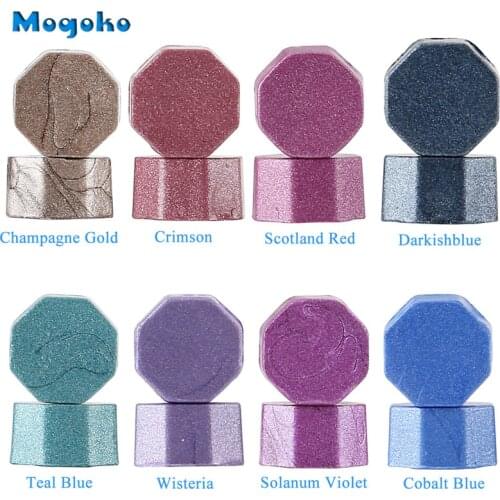 Mogoko 175 pcs Octagon Wax Seal Stamps Beads 2 Pcs Candles 1 Pc Melting Spoon for Wax Seal Stamp Beaded Sealing Wax Beads Set