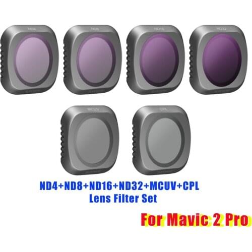 New Snap on Neutral Density ND4+ND8+ND16+ND32+MCUV+CPL Circular Polarizer Camera Lens Filter Kit for DJI Mavic 2 Pro Drone