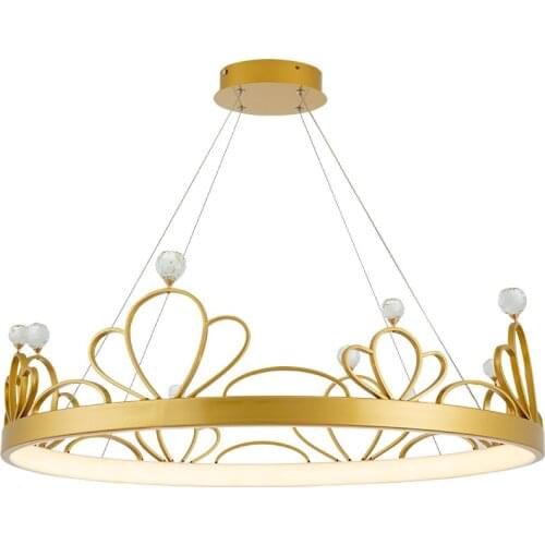 Nordic romantic warm bedroom lamp creative room crown lamp post modern minimalist ins girl childrens room chandelier