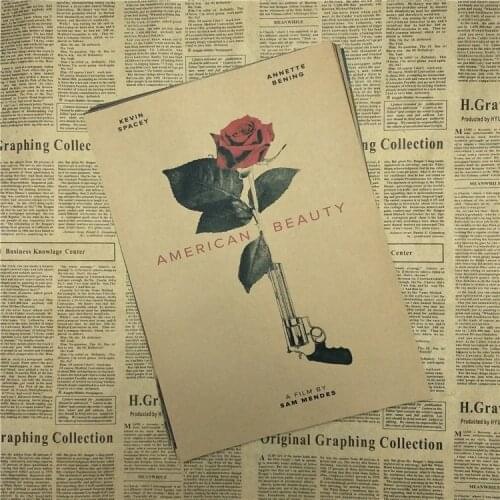 American Beauty Classic Movie Kraft Paper Poster Bar Cafe Living Room Dining room Wall Decorative Paintings