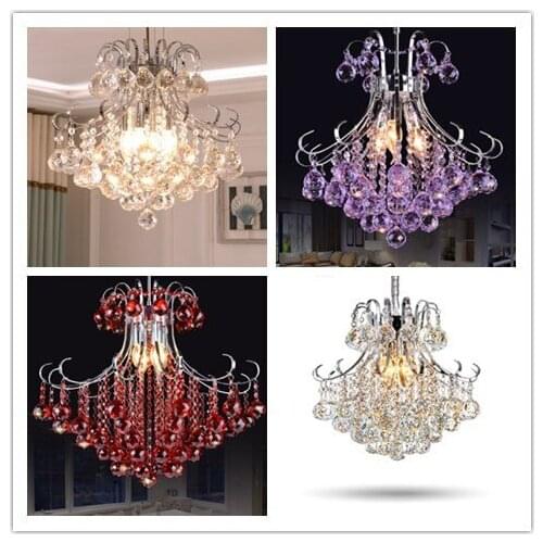 Luxury crystal lights modern living room lamp iron Color crystal ball K9 dining room bedroom lamp LED pendant light CL202001