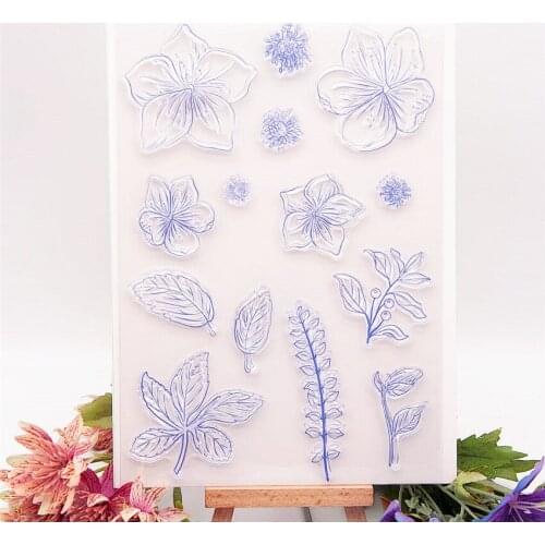 14.5x21cm Blue garden transparent seal clear stamps silicone seal TPR roller stamps DIY scrapbook album / card production