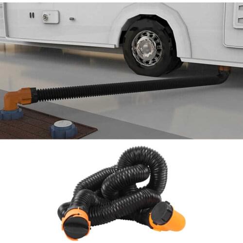 Rv covers RV Accessories 15ft Sewer Hose Kit with Swivel Adapter Fitting Translucent Elbow Storage Caps for RV Campers rv